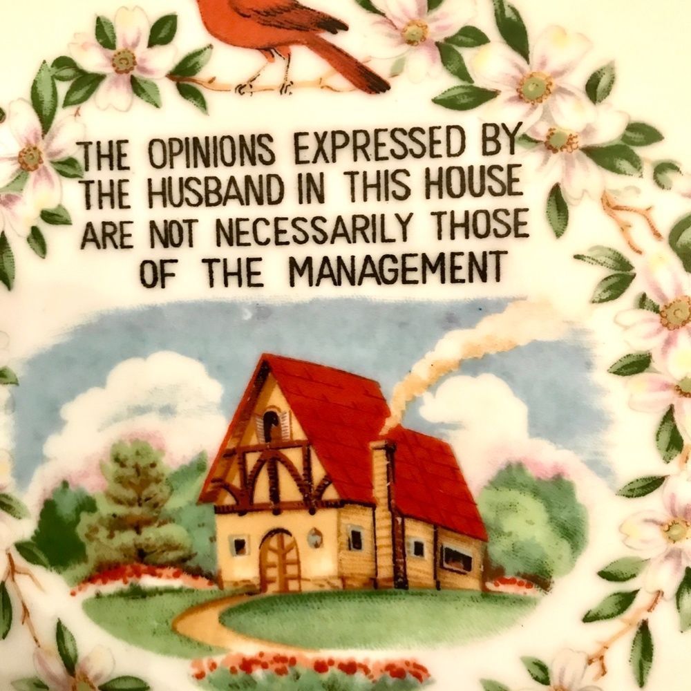 Vintage Plate, Decorative, Marriage Humour, 7.5"
